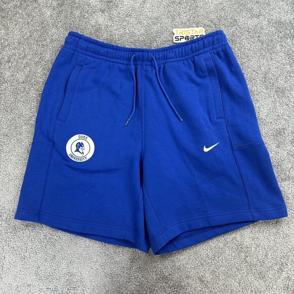 Duke Blue Devils Shorts Mens XL NCAA Basketball Nike Fleece Standard Fit Pockets - Picture 2 of 10